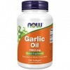 Now Foods, Garlic Oil Huile dAil , 1.500mg, 250 Capsules molles, Testé en Laboratoire, Végétal, Sans Gluten, Sans OGM