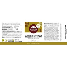 Puraveda Extrait dail noir, extrêmement efficace 150 capsules - Ratio 10:1 - Inodore - 3% de polyphénols - Allium Sativum 