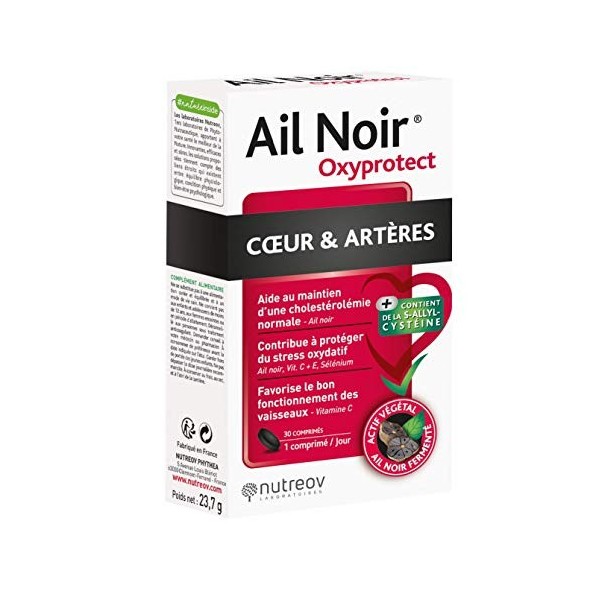 Ail NOIR OXYPROTECT Nutreov - ail Noir Fermenté - Un trésor antioxydant venu dAsie - Coeur et Arteres - Pack 2 Mois - Boites