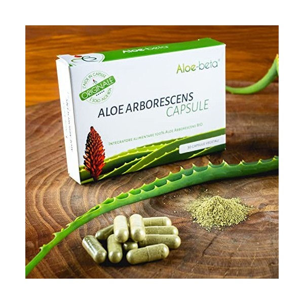 Complément alimentaire bio Aloe Arborescens déshydraté à froid - Mieux que le jus daloe vera