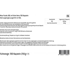 Now Foods, DGL with Aloe Vera Racine de Réglisse , 100 Capsules végétaliennes, Testé en Laboratoire, Sans Gluten, Sans Soja,