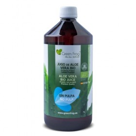 Green Frog - Jus dAloe Vera 99,8% sans Pulpe - 1 litre - 100% Écologique - Riche en Vitamines A, C, E et Groupe B - Acides