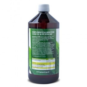 Green Frog - Jus dAloe Vera 99,8% sans Pulpe - 1 litre - 100% Écologique - Riche en Vitamines A, C, E et Groupe B - Acides