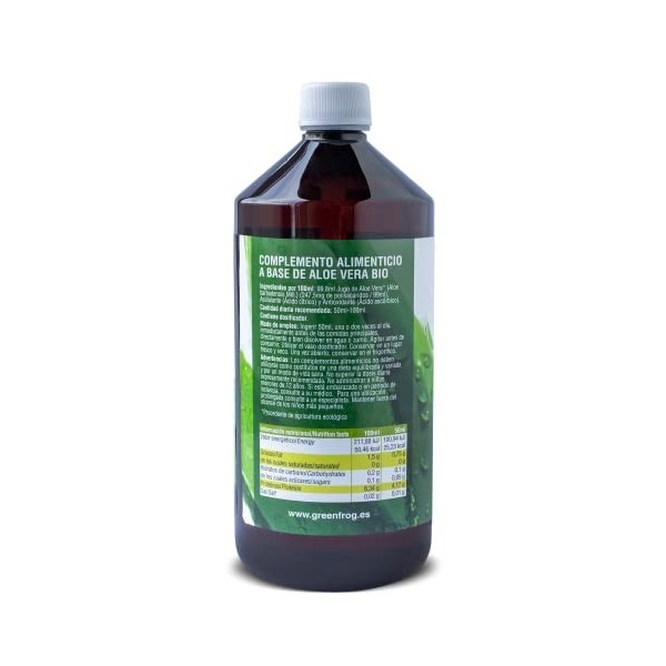 Green Frog Jus Daloe Vera 998 Sans Pulpe 1 Litre 100 Écolo 6584