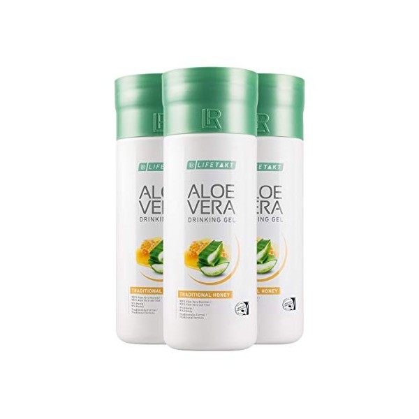 LR Lot de 3 flacons de gel à laloe vera au miel 3 x 1000 ml 