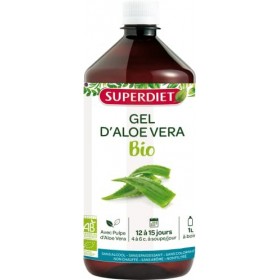 SUPERDIET - GEL DALOÉ VERA BIO-Digestion, Transit & Beauté - Pulpe fraîche, Récoltée à la main- Fabrication française- Boute
