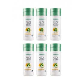 Lot de 6 gels à boire à laloe vera traditionnels, au miel