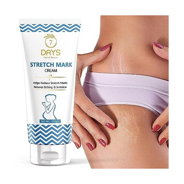 Green Velly 7 Days Stretch Mark Cream | for Women | Natural, Aloe Vera | Toxin free | Reducing Stretch Marks - 100gm