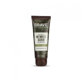 Brave Essentials Men Intimate Scrub équilibre le pH de 5,5, apaise la peau et soulage les démangeaisons avec de lhuile darb