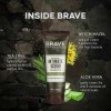 Brave Essentials Men Intimate Scrub équilibre le pH de 5,5, apaise la peau et soulage les démangeaisons avec de lhuile darb