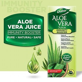 Dabur Jus daloe vera : 100 % ayurvédique pour stimuler limmunité – 1 L