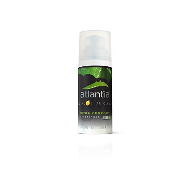 Atlantia Aloe Mens Ultra-Comfort Aloe Vera Aftershave Gel, Calms & Soothes the Skin After Shaving, Based on Lysine & Aloe Ver