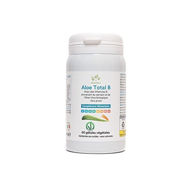 Vitamines B et aloe vera biologique : Aloe Total B - 60 cps