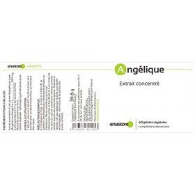 ANGÉLIQUE * L’herbe aux Anges * 60 gélules / 425 mg * Extrait concentré 4:1 de racine dangélique * Digestion