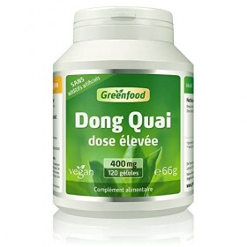 Greenfood Dong Quai, 400 mg, extrait à dose élevée 10:1 , 120 gélules - SANS additifs artificiels, sans génie génétique. Veg