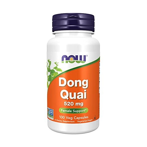 Now Foods, Dong Quai, 520 mg, 100 Gélules végétaliennes, Testé en Laboratoire, Végétal, Sans Gluten, Sans Soja, Végétarien