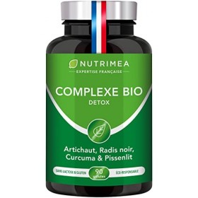 COMPLEXE BIO - Detox Intestin, Foie & Colon - Sans Excipient - Artichaut, Radis Noir, Curcuma & Pissenlit - Elimination Natur