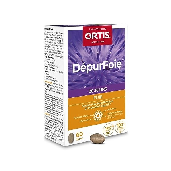 Ortis Laboratoires Depurfoie 60 Comprimés, Foie, Artichaut, Pissenlit