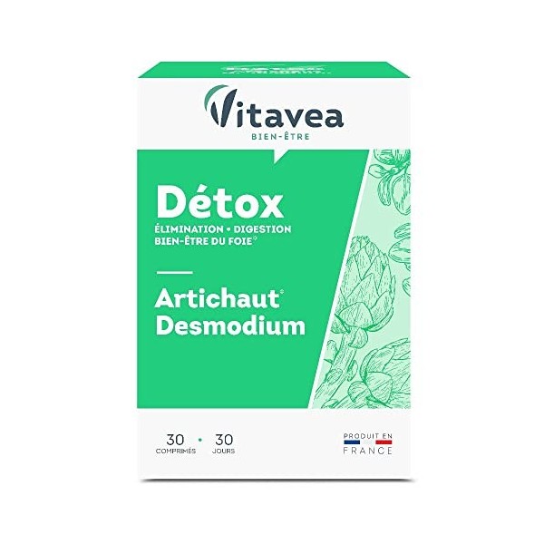 Vitavea - Artichaut Desmodium Complément alimentaire Détox - duo dactifs dorigine naturelle - Elimination Digestion Bien êt