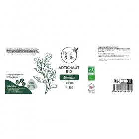 DETOXIFIANT & CURE MINCEUR - Artichaut Bio certifié Ecocert - Pilulier de 120 gélules - Cure 2 mois - Complément Alimentaire 