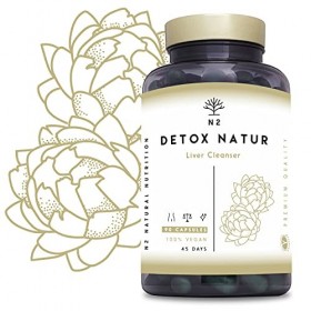 Detox foie puissant. Chardon Marie, Artichaut, Bardane, Vitamine B, Sélénium. Colon cleanse, élimine toxines, Dépuratif compl