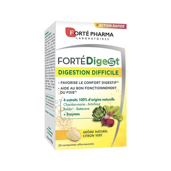 Forté Pharma - Forté Digest - Digestion Difficile | Complément Alimentaire Digestion - Chardon Marie, Betterave, Artichaut et