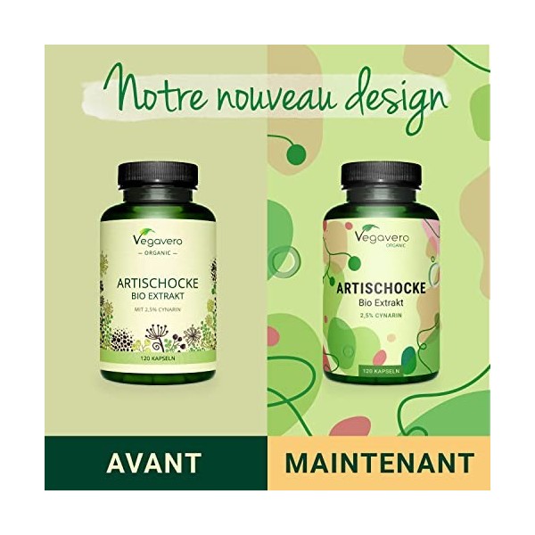 Artichaut BIO | Origine FRANCE | 1300 mg extrait 20:1 par dose | 2,5% cynarine | Sans Additifs | Dépuratif Foie + Digestion