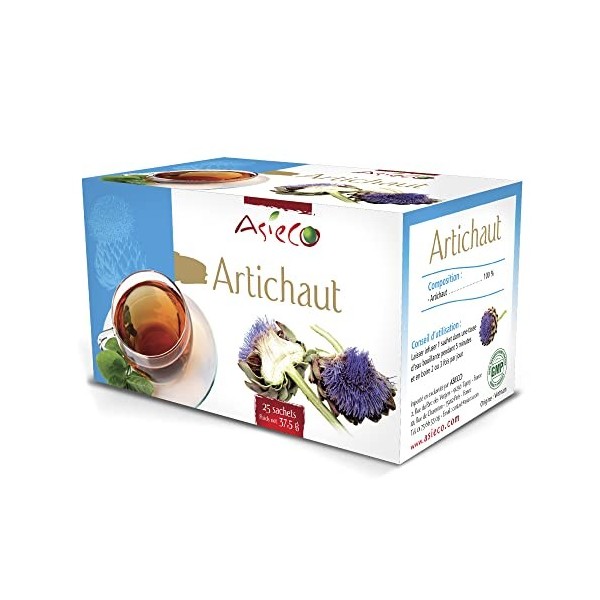 Tisane Artichaut 100% naturel Boîte de 25 Sachets de 1,5g - Asieco