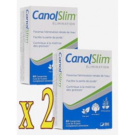 Canol Slim - CanolSlim Elimination - Thé Vert Artichaut Orthosiphon - Lot de 2 Boites de 60 comprimés Cure de 30 Jours
