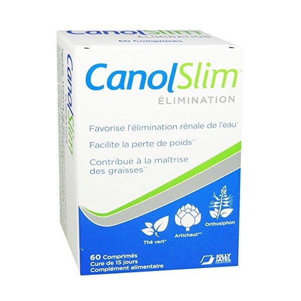 Canol Slim - CanolSlim Elimination - Thé Vert Artichaut Orthosiphon - Lot de 2 Boites de 60 comprimés Cure de 30 Jours