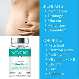 Détoxifiant Puissant | Purification, Drainage, Minceur, Élimination | Chardon Marie, Artichaut, Radis Noir | Vegan | 90 Gélul