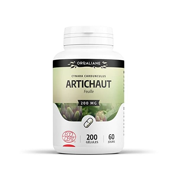 Artichaut 200 mg - 200 gélules - Certifié Ecocert