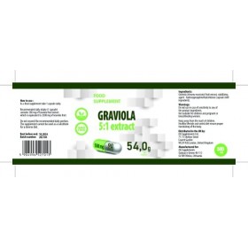 Hepatica Extrait de fruit de Graviola équivalent à 2500 mg 500 mg dextrait 5:1 90 gélules végétales, Testé par un Laborato