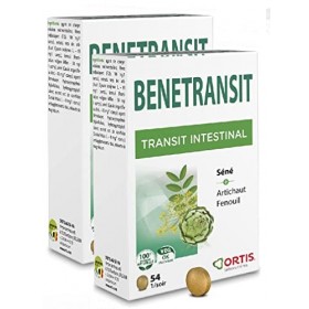 Ortis - Benetransit - Stimule et régularise le transit intestinal - Lot de 2 Boites de 54 comprimés