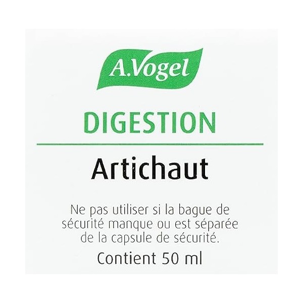 A. VOGEL - Artichaut - Complément alimentaire à Base dExtrait de Plante - Actions Ciblées Digestion - Flacon 50 ml - Laborat