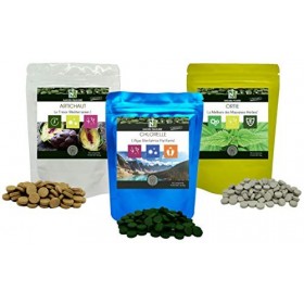 "Détox" Pack NAKURU | Chlorelle 90 cps | Ortie 90cps | Artichaut 90cps | Analysé et Conditionné en France | "Détoxifiez Natur