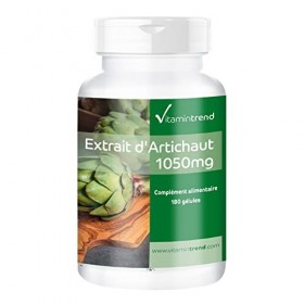 Extrait dArtichaut 1050mg - 180 gélules - ! POUR 2 MOIS ! - Végan - 2,5% de Cynarine | Vitamintrend®