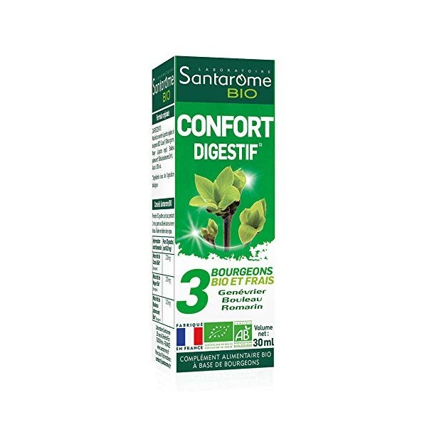 Santarome Bio - Confort Digestif Bio | Complément Alimentaire Détox et Digestion | Soutient le Métabolisme des Graisses & Glu