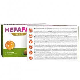 Hepafar Forte Premium Detox | Chardon-Marie, Artichaut, Complexe de Pissenlit | 60 gélules | Avec Vitamine E, Phospholipides 