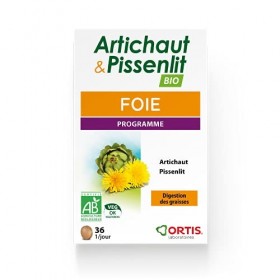 ORTIS Artichaut/Pissenlit Complément Alimentaire 36 Comprimés BIO