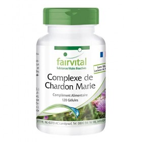 Fairvital | Complexe de Chardon-Marie - 120 gélules avec artichaut + pissenlit - principes amers - 100% végétalien