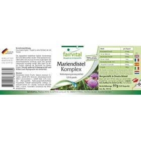 Fairvital | Complexe de Chardon-Marie - 120 gélules avec artichaut + pissenlit - principes amers - 100% végétalien