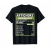 Funny Artichoke Nutrition Facts Vegetable Vegetarian T-Shirt