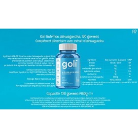 Goli Nutrition, Ashwagandha Gummies avec Vitamine D, 120 Gommes végétaliennes, Sans Gélatine, Testé en Laboratoire, Sans Glut