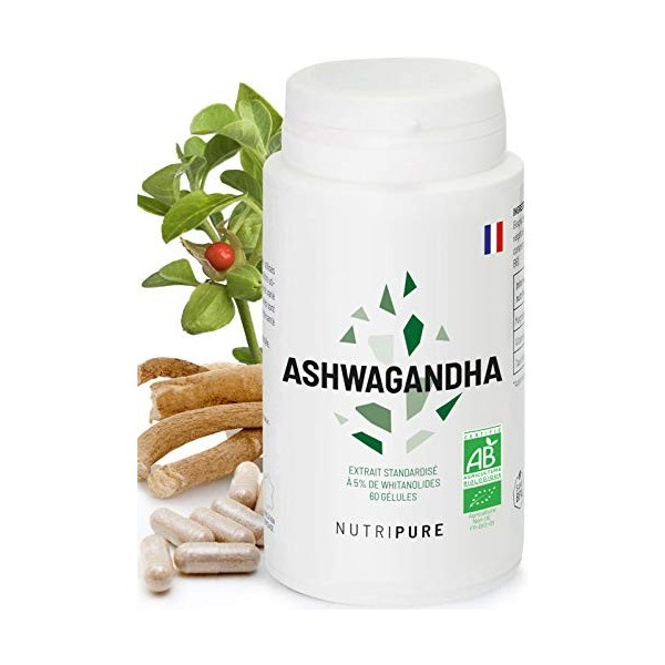 Ashwagandha BIO KSM66® • Plante Adaptogène de lAyurvéda • Complément Alimentaire Bien-être Intellectuel et Physique • Stress