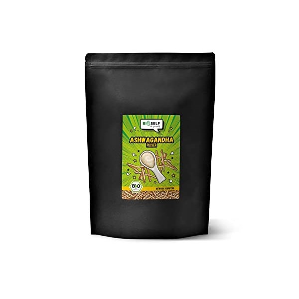 Bioself Ashwagandha en poudre BIO, poudre de racine 1 kg 