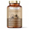 Ashwagandha - en gélules - Fortement dosé - Standardisé à 10% withanolide - 120 x 500 mg - Sans additifs 120 Capsules - Bout