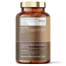 Ashwagandha - en gélules - Fortement dosé - Standardisé à 10% withanolide - 120 x 500 mg - Sans additifs 120 Capsules - Bout