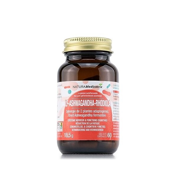 LF-ASHWAGANDHA-RHODIOLA - Sérénité et réduction de la fatigue + fonctions psychologiques et cognitives normales - synergie un