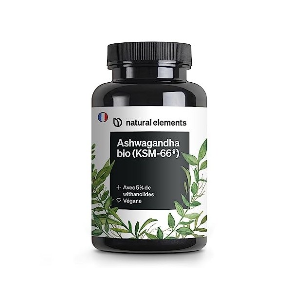 Ashwagandha Bio KSM-66 en Gélules Extra Fort 600mg – 180 Gélules Vegan – 100% Végétalien Certifiée Sans Additifs Artificiels